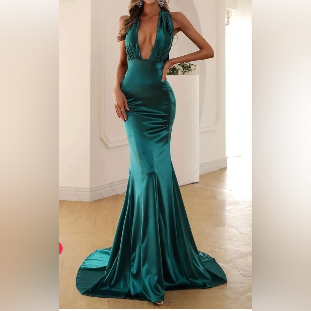 NWOT Convertible Maxi Satin Dress